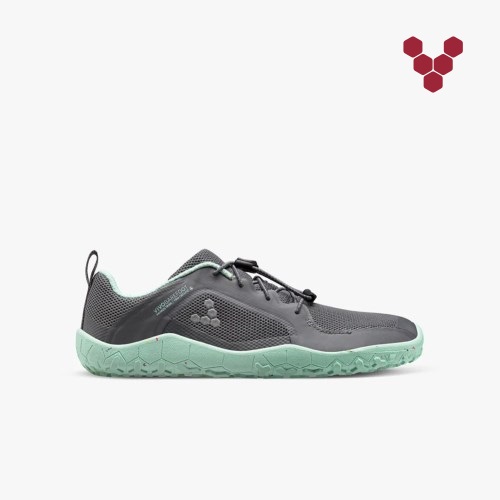 Vivobarefoot Primus Trail II FG Grå/Mint Løpesko Barn [3-BPKL]